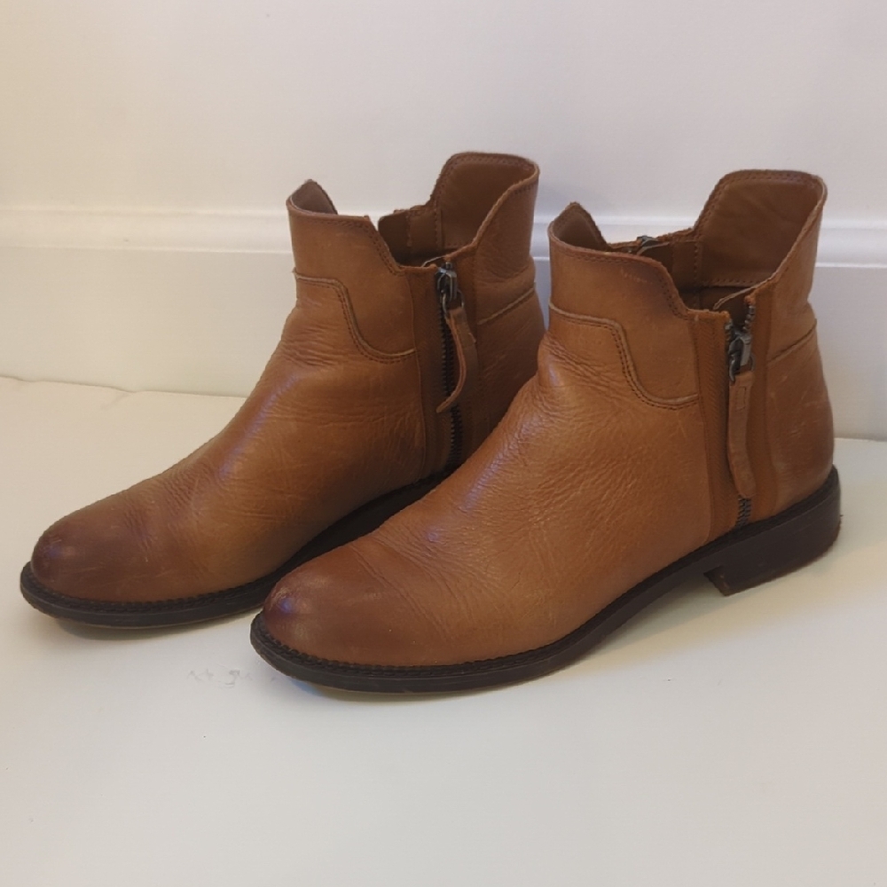Franco Sarto Tan Ankle Boots